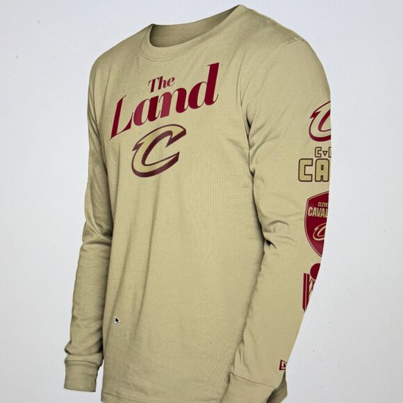 CLEVELAND CAVALIERS NEW ERA 23/22 CITY EDITION LONG SLEEVE T-SHIRT MEN'S SMALL - Picture 2 of 8